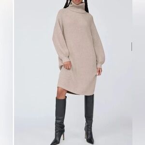 Babaton gather sweater dress